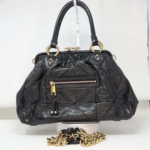 Marc Jacobs Handbags - Marc Jacobs Stam Patchwork Quilted Black leather satchel spring 2007 collection